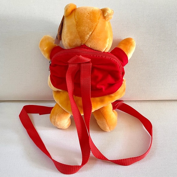 VINTAGE DISNEY WINNIE THE POOH KIDS PLUSH BACKPACK BY PYRAMID HANDBAGS, NEW, NWT - Picture 5 of 16